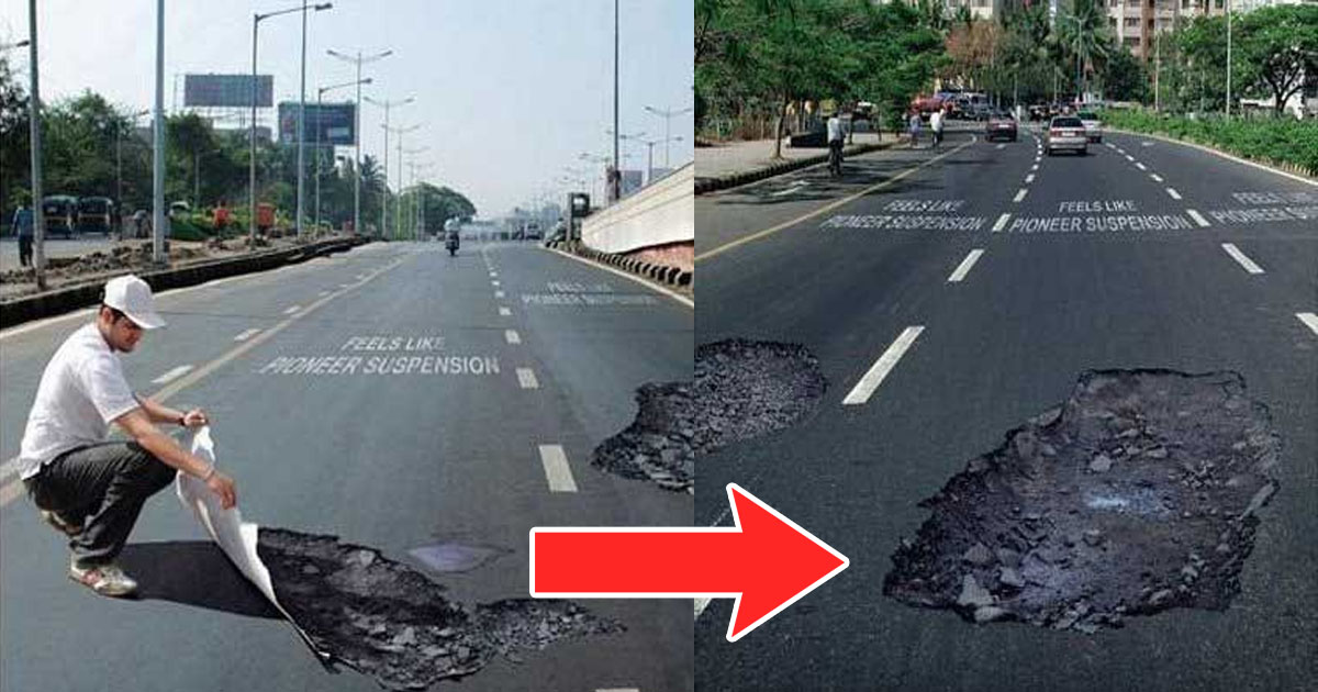 Fake potholes