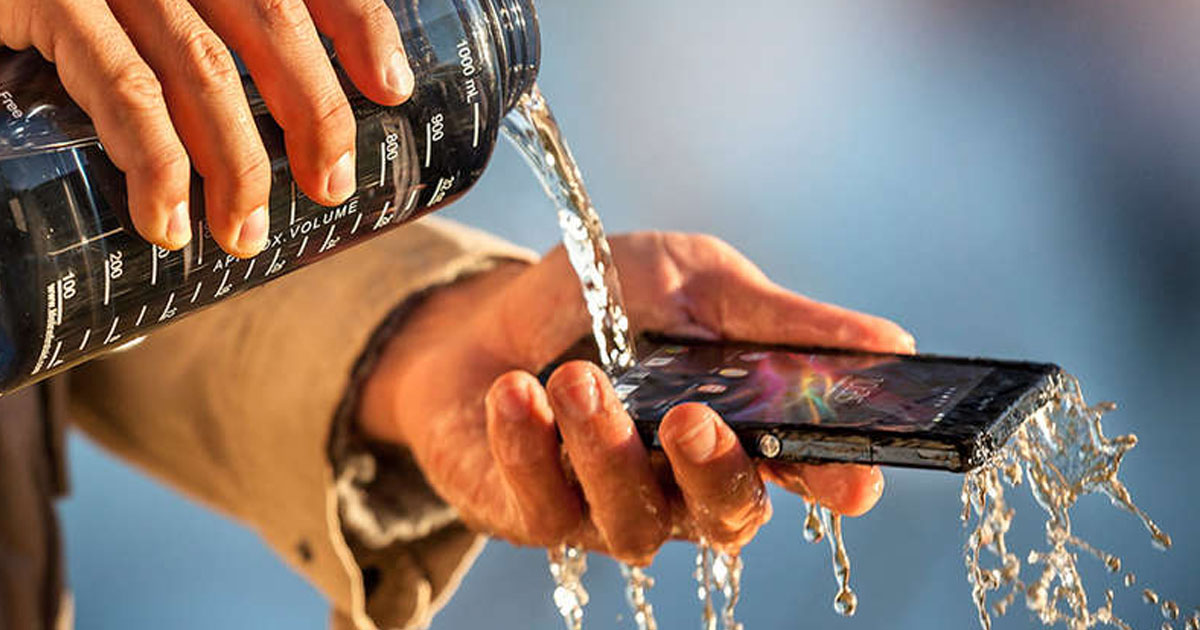 Mobile Phone with Water