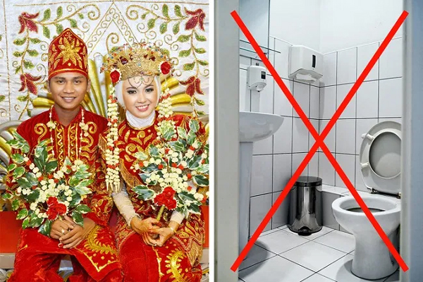 Newly married Indonesian couples not allowed to use toilet