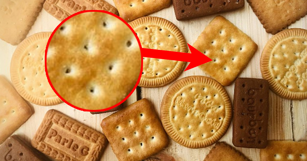 Holes in biscuits