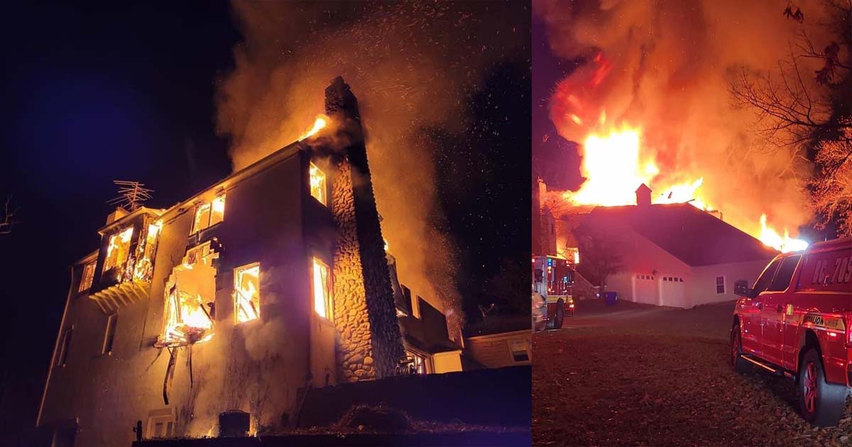 The family set fire to the house to chase away the snake.