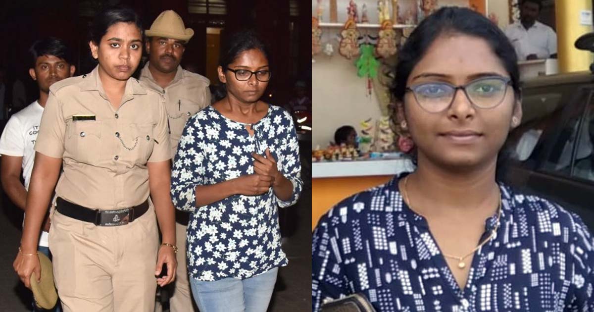 Woman, a software engineer in Bangalore, with her mother and brother.