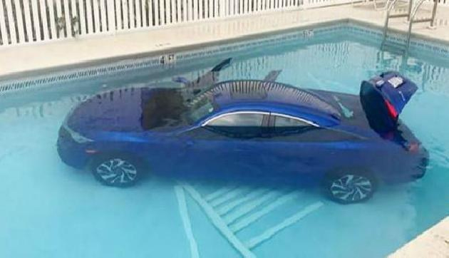 Car at Pool