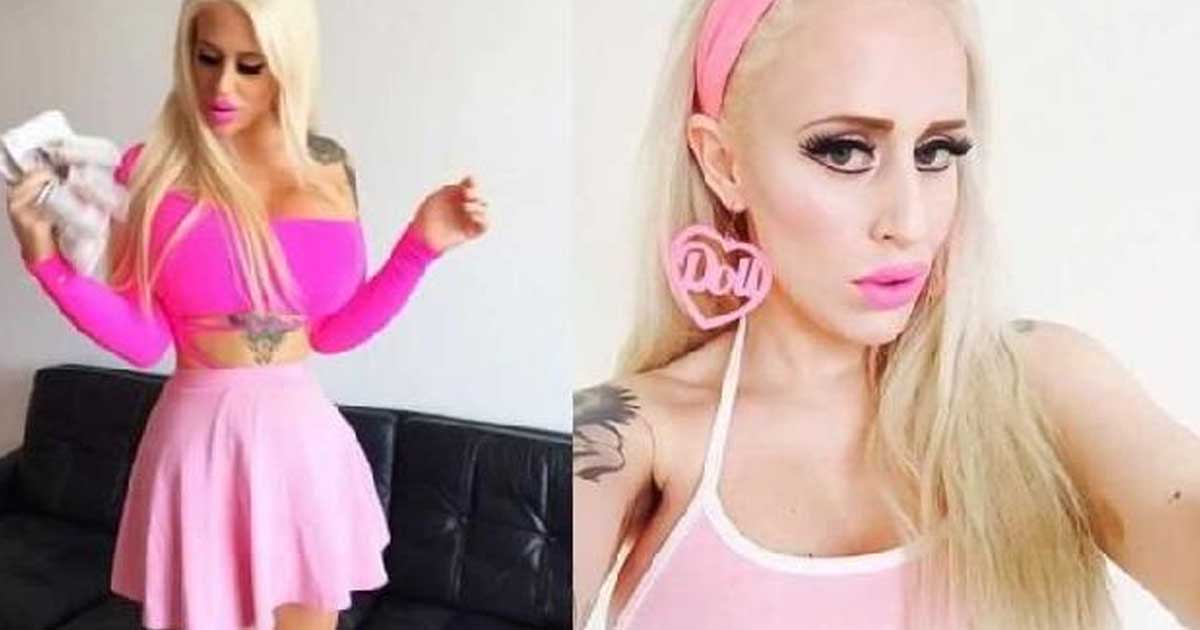 The girl spent lakhs to look like a barbie doll