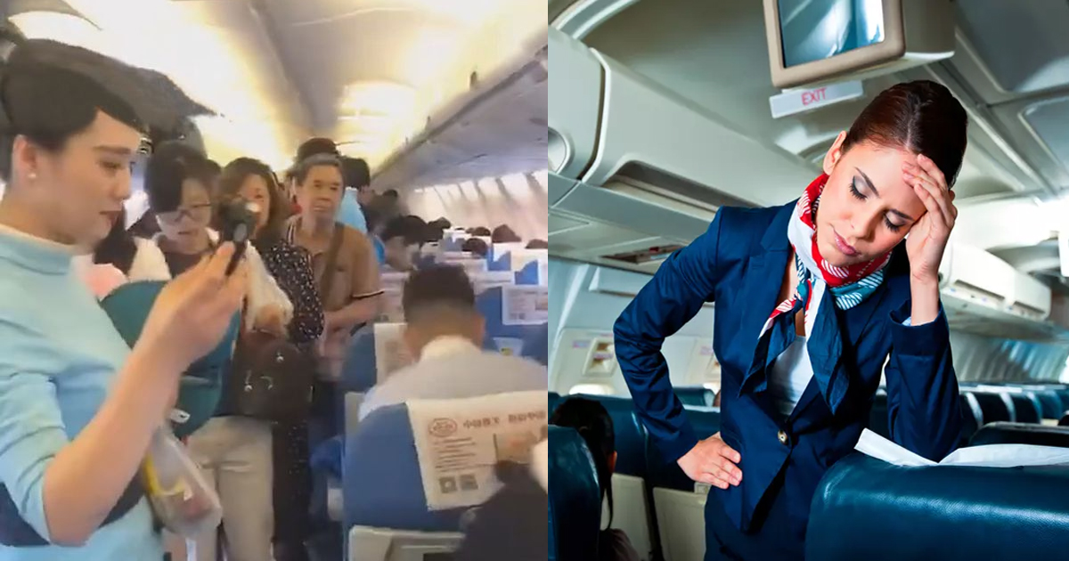 Passengers were surprised to see what the woman did on the plane