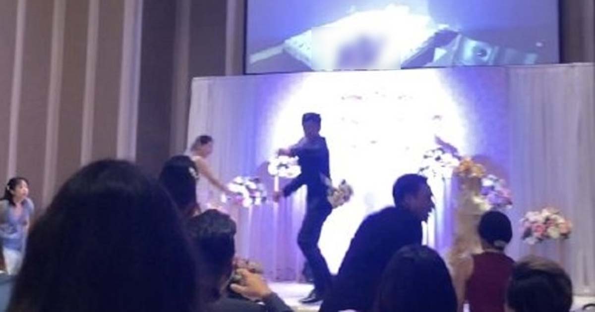 The groom showed the video