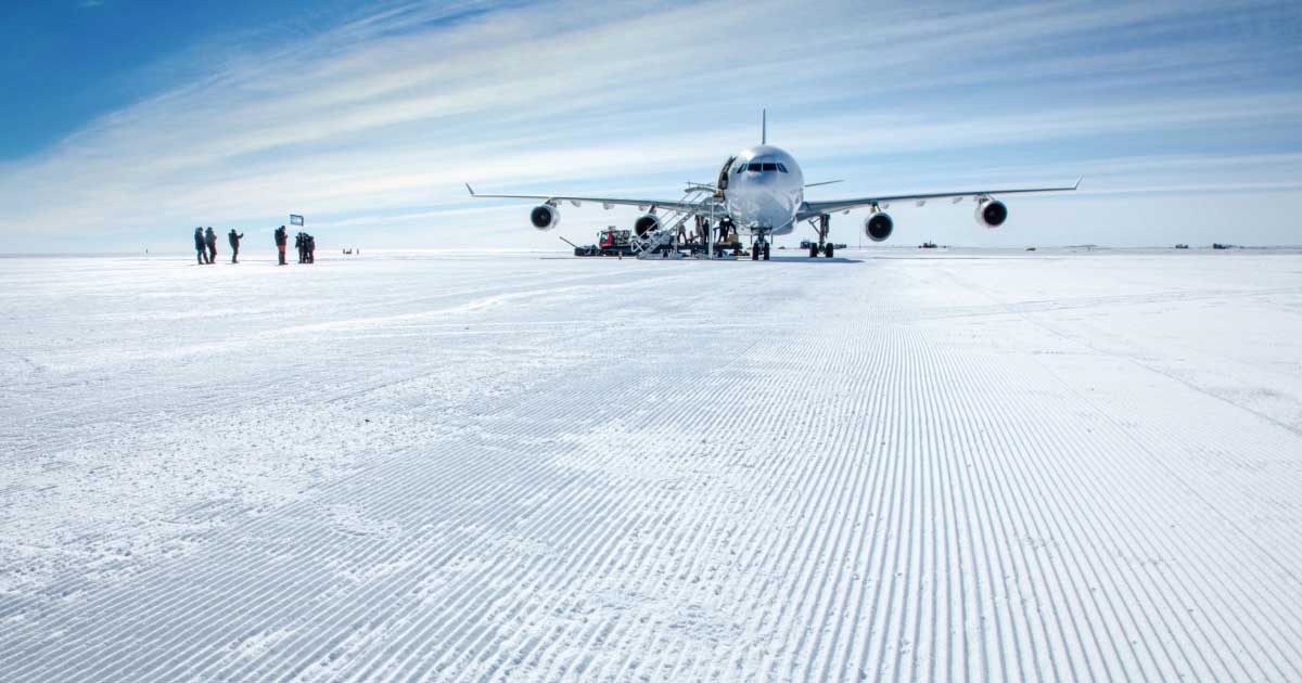 The Ice Runway in Antarctica