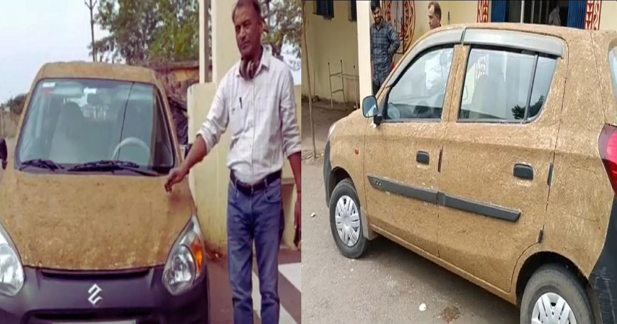 The doctor covered the car with dung to resist the heat