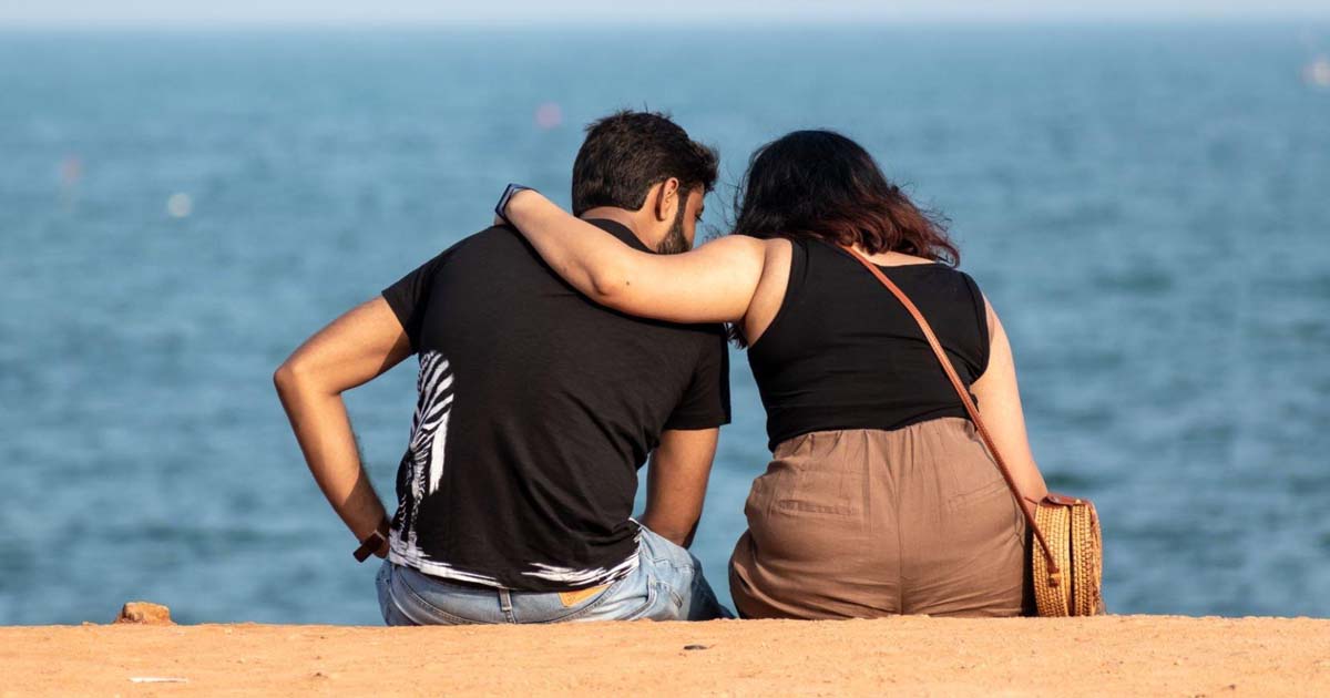 Couples in beach