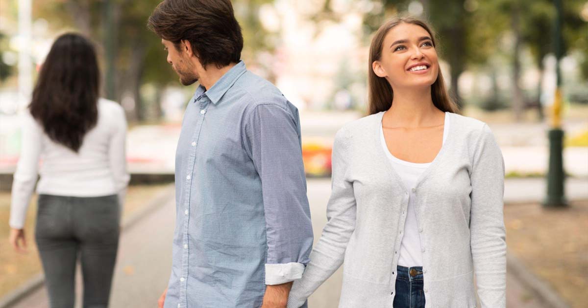 Boyfriend Looking At Other Woman