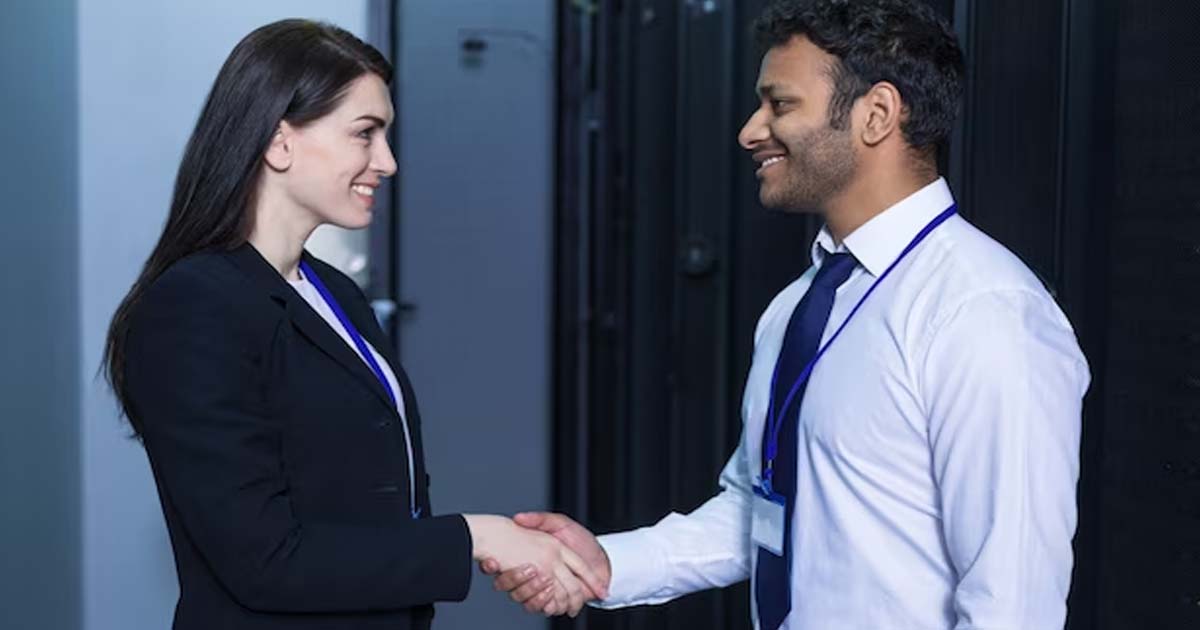 Business people shaking hands