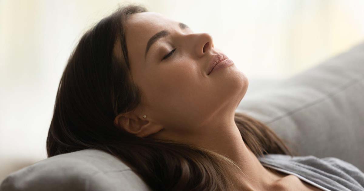 Calm young woman rest