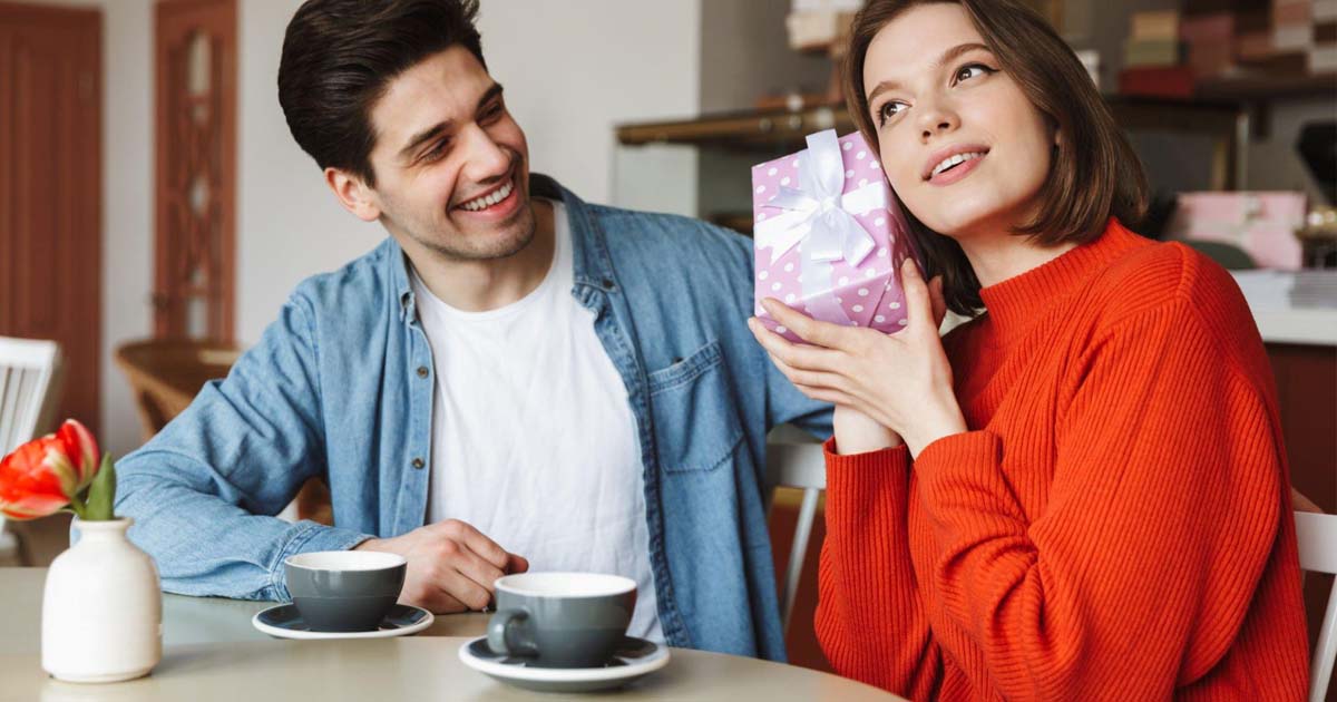 Excited young couple