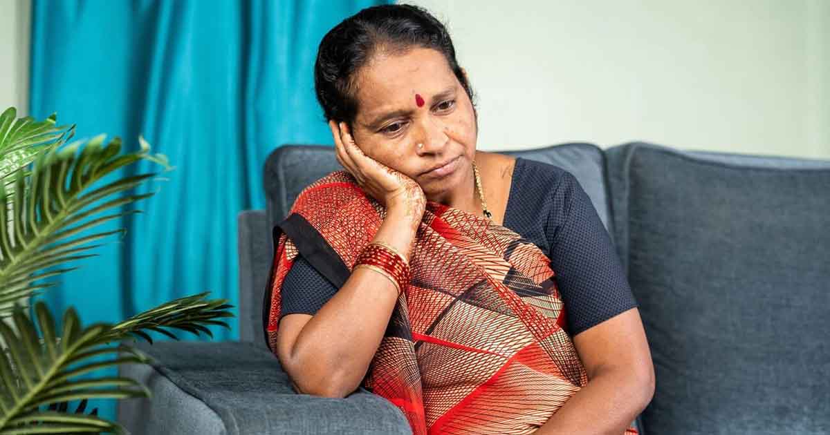 Indian woman sitting