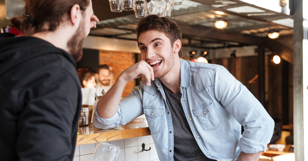 Man talking with his friend