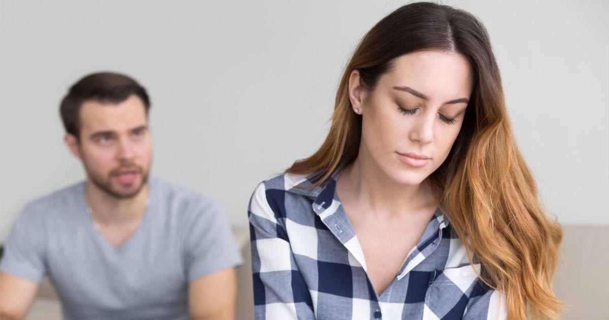 Stressed woman fed up